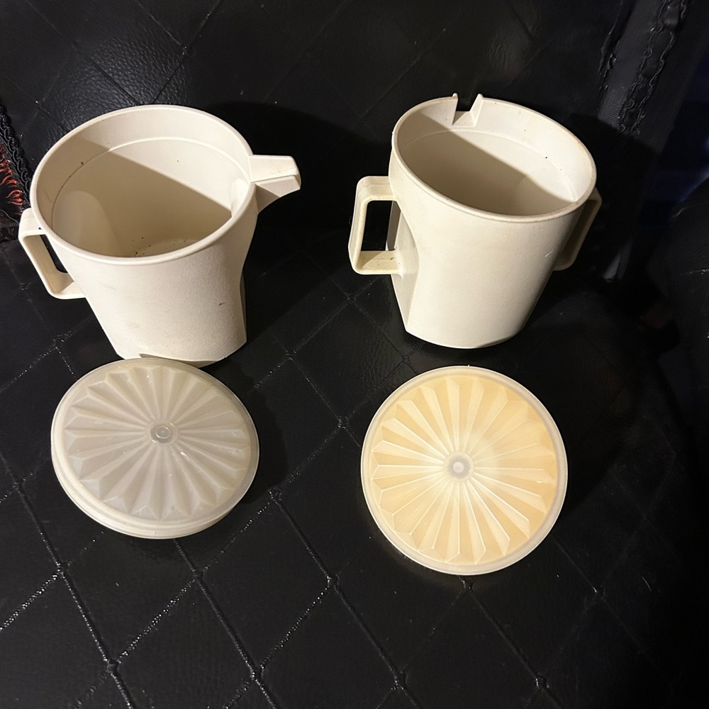 Vintage Tupperware sugar and creamer